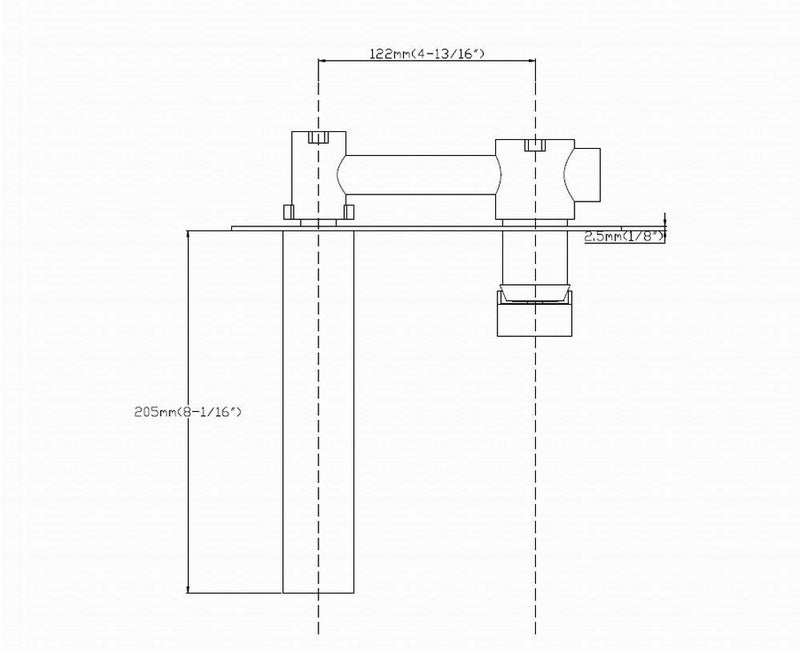 sumerain Wall Mount Bathroom Faucets, Vessel Sink Faucet Chrome Solid Brass Rough in Valve Included, SUMERAIN - Image 4